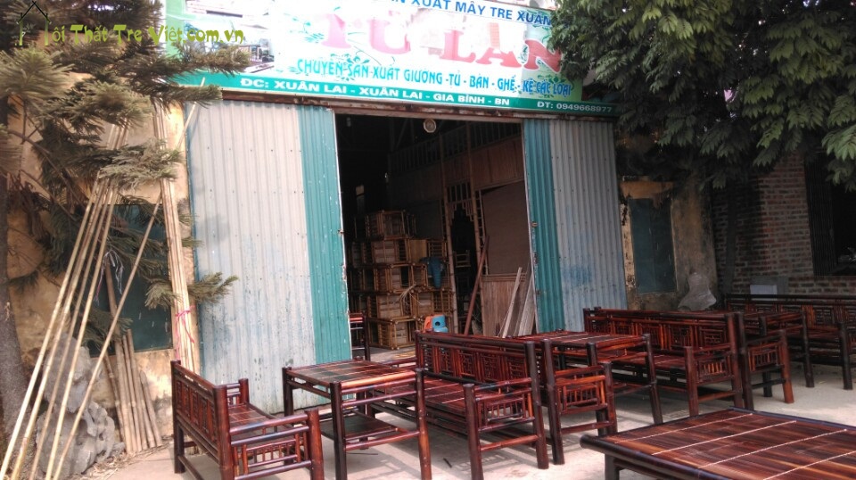 sx sản xuất bàn ghế tre